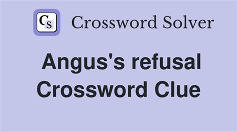 agnus crossword|angus crossword clue.